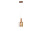Lámpara de techo colgante Schuller Venize 1 luz cobre satinado y ambar 12973 ambiente