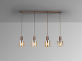 Lámpara de techo colgante Schuller Venize 4 luces cobre satinado y ambar 12999 vista 2
