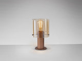Schuller I3 Venize Sobremesa 1 luz cobre Ambar 12999