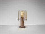 Lámpara de sobremesa Schuller Venize 1 luz cobre satinado y ambar 26cm 13002 vista 2