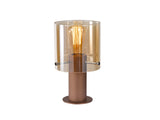 Lámpara de sobremesa Schuller Venize 1 luz cobre satinado y ambar 26cm 13002 ambiente