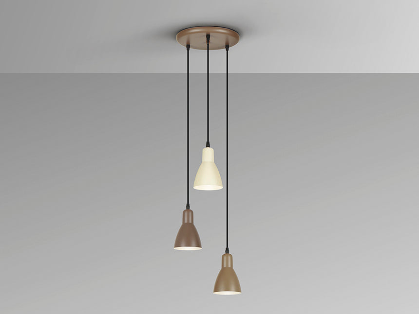 Schuller I3 Afra Lámpara de techo colgante 3 luces marrón /crema 13217