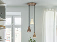 Lámpara de techo colgante Schuller Afra 3 luces marrón 13217