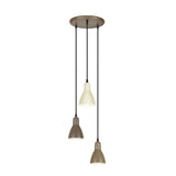 Lámpara de techo colgante Schuller Afra 3 luces marrón 13217 ambiente