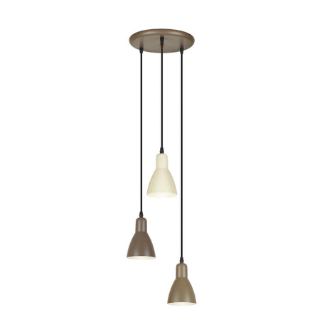 Lámpara de techo colgante Schuller Afra 3 luces marrón 13217 ambiente