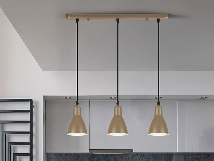 Schuller I3 Afra Lámpara de techo colgante 3 luces marrón 13226