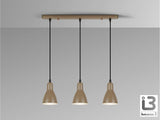 Lámpara de techo colgante Schuller Afra 3 luces marrón 13226 vista 2