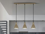 Lámpara de techo colgante Schuller Afra 3 luces marrón 13226