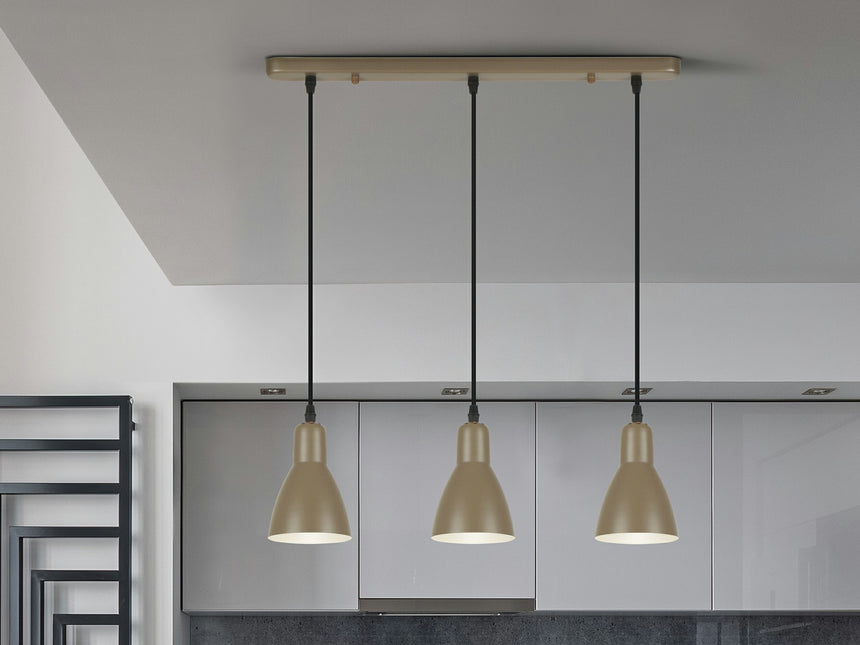 Lámpara de techo colgante Schuller Afra 3 luces marrón 13226