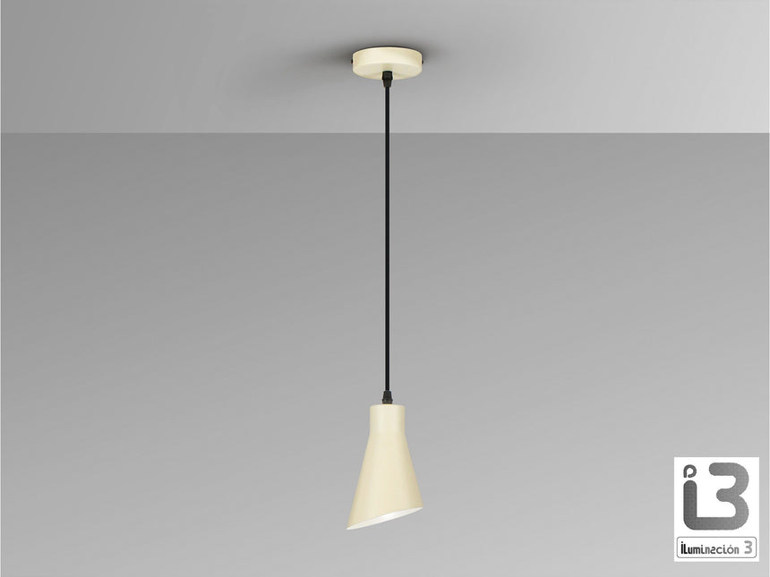 Lámpara de techo colgante Schuller Bera 1 luz crema satinado 13305 vista 2