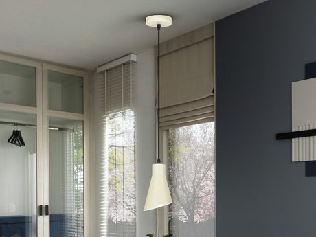 Lámpara de techo colgante Schuller Bera 1 luz crema satinado 13305