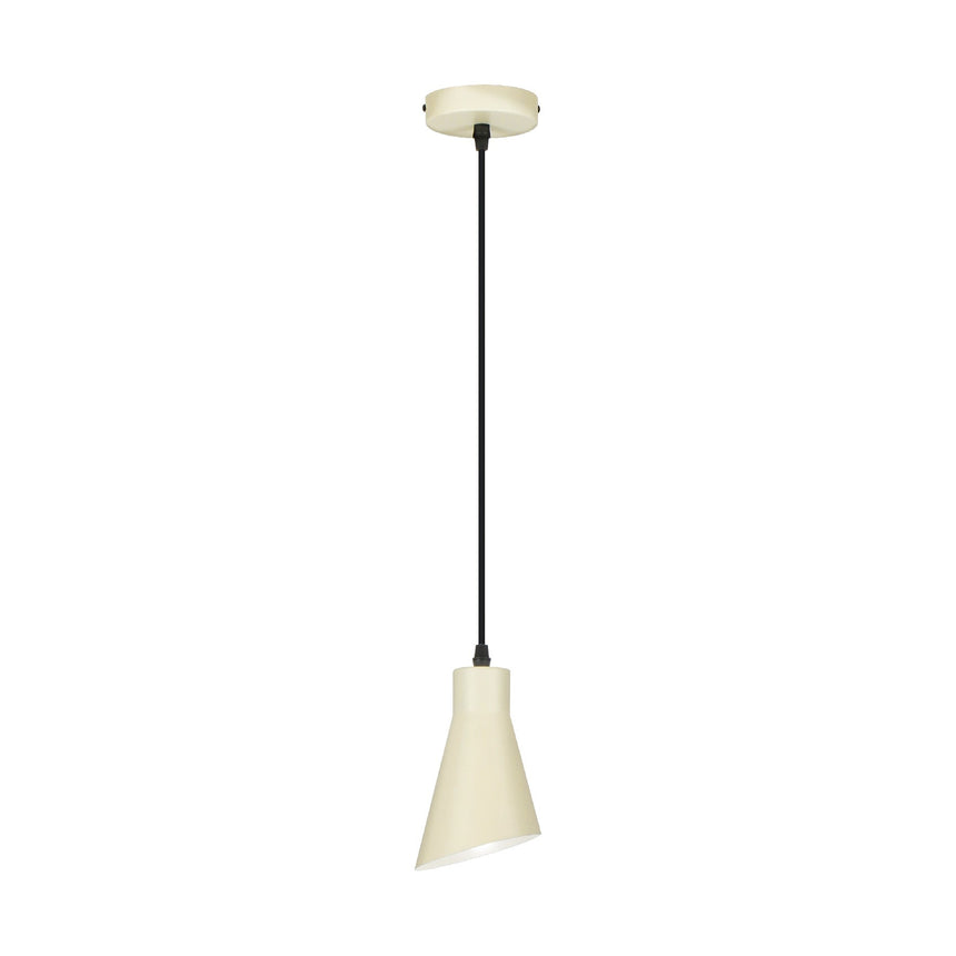 Lámpara de techo colgante Schuller Bera 1 luz crema satinado 13305 ambiente