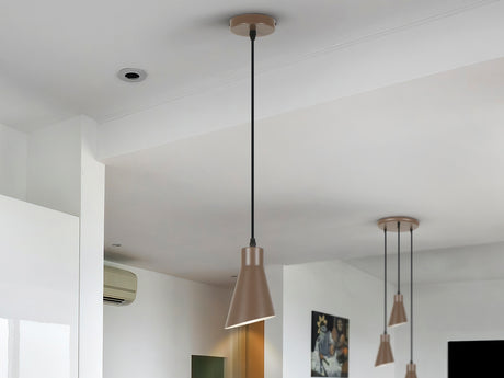 Lámpara de techo colgante Schuller Bera 1 luz marrón 13319