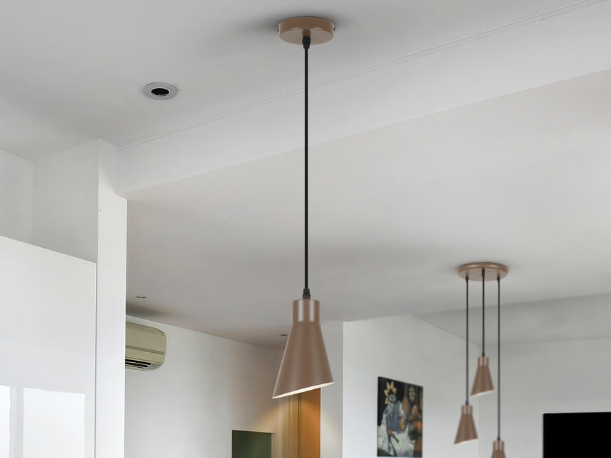 Lámpara de techo colgante Schuller Bera 1 luz marrón 13319