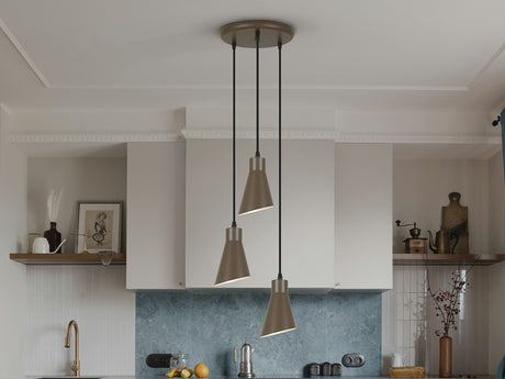 Lámpara de techo colgante Schuller Bera 3 luces marrón 13321