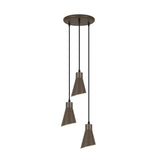 Lámpara de techo colgante Schuller Bera 3 luces marrón 13321 ambiente