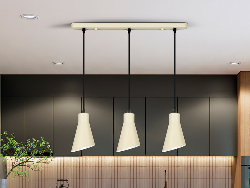 Schuller I3 Bera Lámpara de techo colgante 3 luces crema 13348