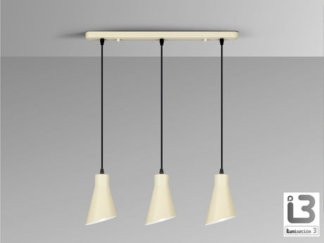 Lámpara de techo colgante Schuller Bera 3 luces crema satinado 13348 vista 2