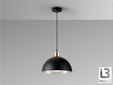 Lámpara de techo colgante Schuller Polo 1 luz negro y cobre Ø35cm 13402 vista 2