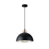Lámpara de techo colgante Schuller Polo 1 luz negro y cobre Ø35cm 13402 ambiente
