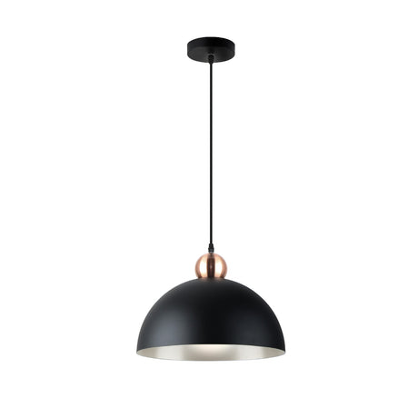 Lámpara de techo colgante Schuller Polo 1 luz negro y cobre Ø35cm 13402 ambiente