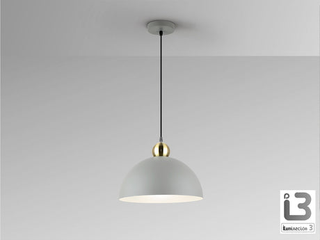 Lámpara de techo colgante Schuller Polo 1 luz gris y latón Ø35cm 13411 vista 2