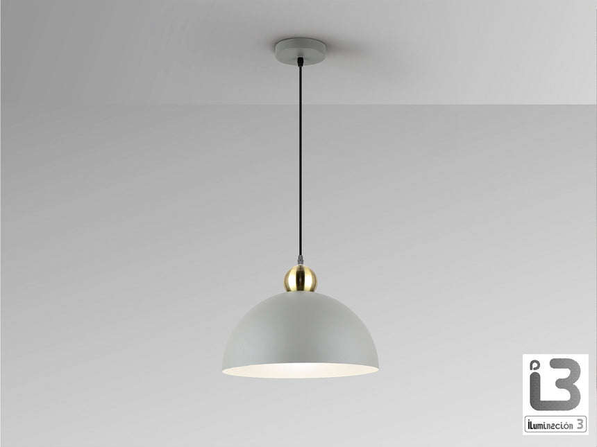 Lámpara de techo colgante Schuller Polo 1 luz gris y latón Ø35cm 13411 vista 2