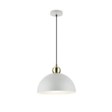 Lámpara de techo colgante Schuller Polo 1 luz gris y latón Ø35cm 13411 ambiente
