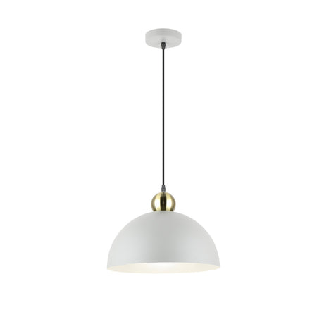 Lámpara de techo colgante Schuller Polo 1 luz gris y latón Ø35cm 13411 ambiente