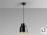 Lámpara de techo colgante Schuller Vulcano 1 luz negro y dorado 13536 vista 2