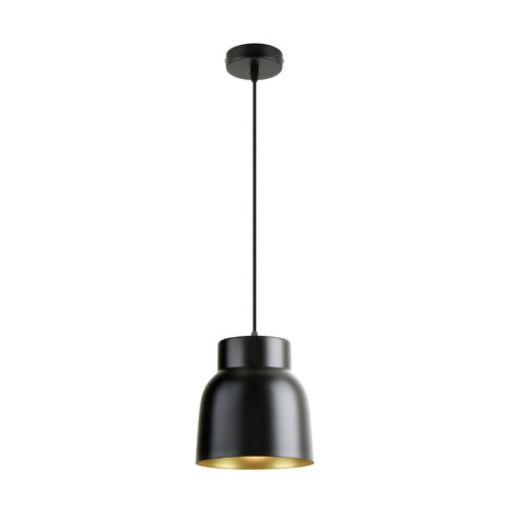 Lámpara de techo colgante Schuller Vulcano 1 luz negro y dorado 13536 ambiente