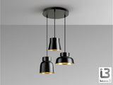 Lámpara de techo colgante Schuller Vulcano 3 luces negro Ø47cm 13581 vista 2