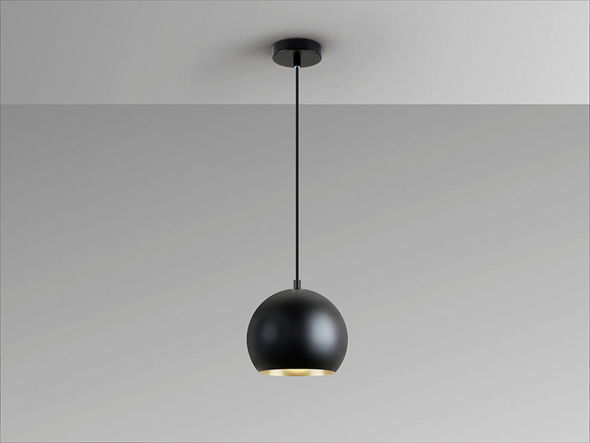 Schuller I3 Olena Lámpara de techo colgante 1 luz negro/oro 13688