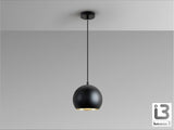 Lámpara de techo colgante Schuller Olena 1 luz negro y latón 13688 vista 2