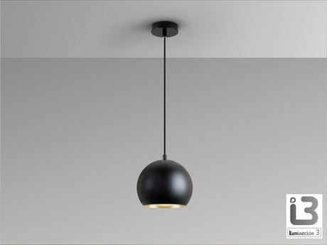 Lámpara de techo colgante Schuller Olena 1 luz negro y latón 13688 vista 2