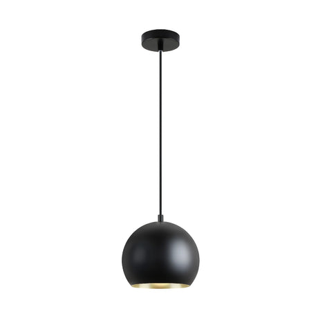 Lámpara de techo colgante Schuller Olena 1 luz negro y latón 13688 ambiente