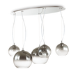 Lámpara colgante Ideal Lux Nemo cromo ahumado cristal 5 luces 210W Ø107cm 138305