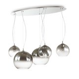 Lámpara colgante Ideal Lux Nemo cromo ahumado cristal 5 luces 210W Ø107cm 138305