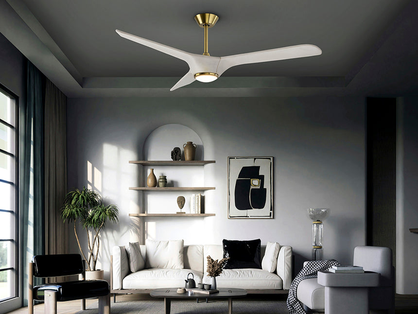 Schuller Alisios Ventilador blanco bronce D152 138833