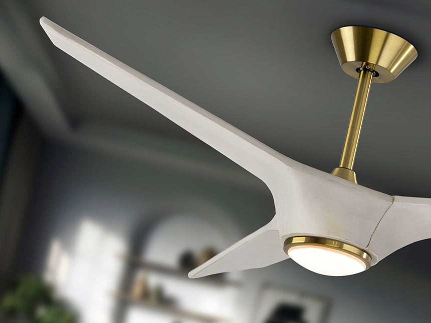Schuller Alisios Ventilador blanco bronce D152 138833