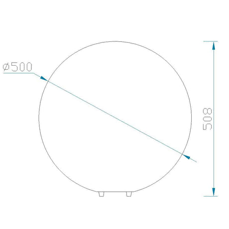 Plano de medidas - Mantra Avoriaz Lámpara de sobremesa blanco Ø50cm 1394