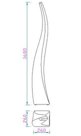 Mantra Flame Lámpara de pie de salón blanco 1400