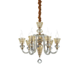 Lámpara colgante Ideal Lux Strauss dorado cristal 6 luces 240W Ø50,5cm 140605