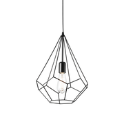 Lámpara colgante Ideal Lux Ampolla negro Ø30cm 148175