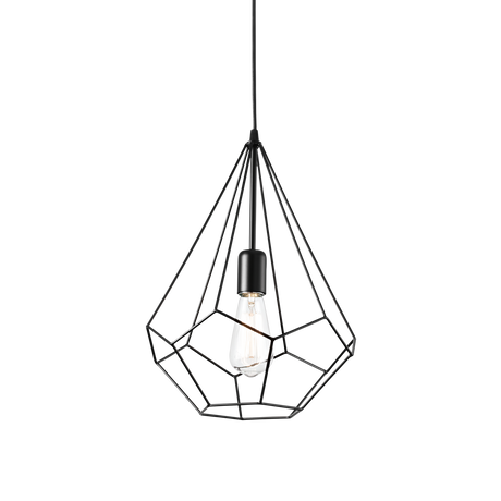 Lámpara colgante Ideal Lux Ampolla negro 60W Ø30cm 148175