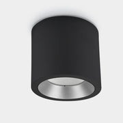 Plafón de exterior LedsC4 Cosmos Led gris urbano 3000K IP66 Ø12,6cm 15-9790-Z5-CL