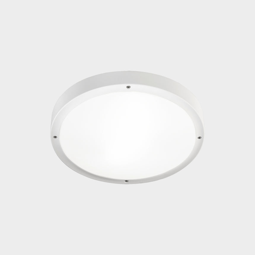 LedsC4 Plafón IP66 Basic Ø260Mm E27 15 Blanco 523Lm 15-9835-14-M1