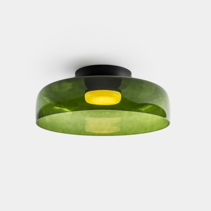LedsC4 Plafón Levels Ceiling 1 luz Ø42cm LED 28 DALI-2 negro 185 15-A139-05-08