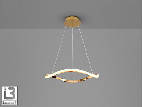 Lámpara de techo colgante de 1 aros Schuller Naos oro r - vista 3