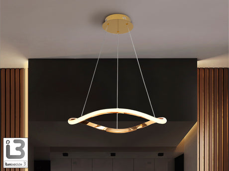 Lámpara de techo colgante de 1 aros Schuller Naos oro r - vista 5